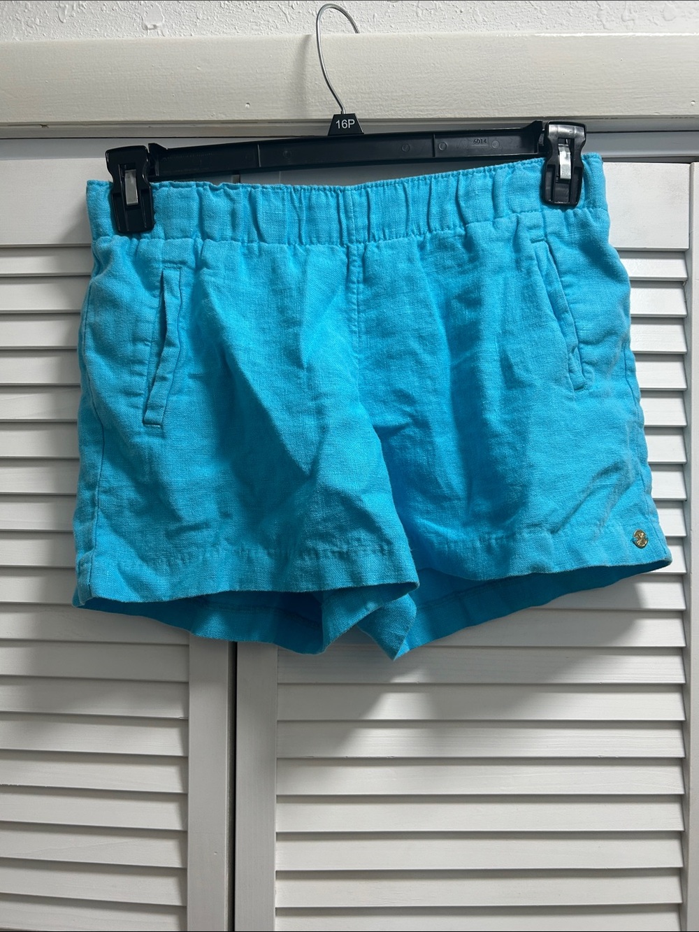 Lilly Pulitzer Women’s Turquoise Casual Elastic-Waist Shorts